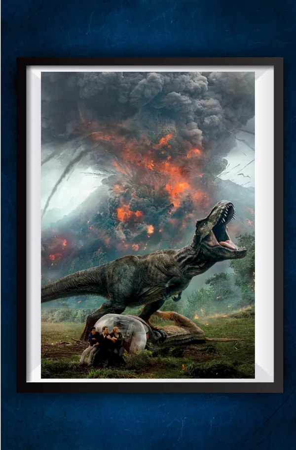 Multicolor_Acrylic_T_Rex_Jurassic_World_Poster_For_Home_Decor